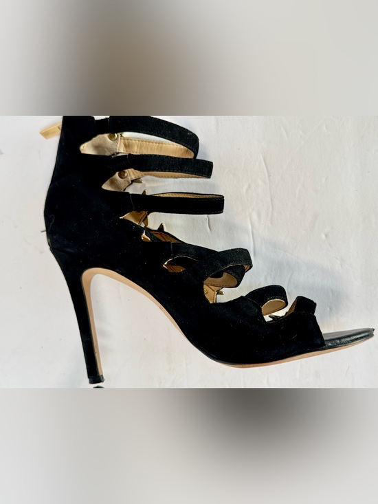 Katy Perry Collections Shoes - Katy Perry Collections Black Suede Strappy Stiletto Sandals
